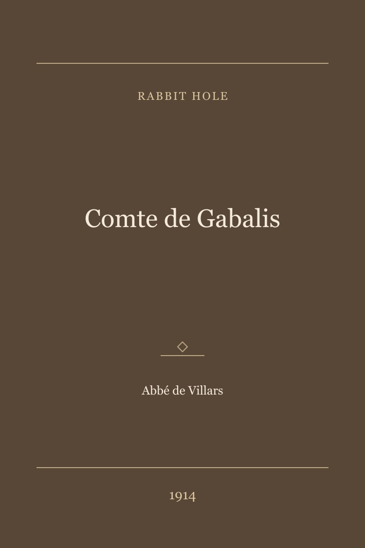 Comte de Gabalis book cover