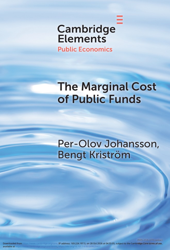 The Marginal Cost of Public Funds book cover