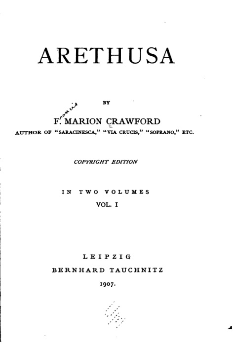 Arethusa book cover