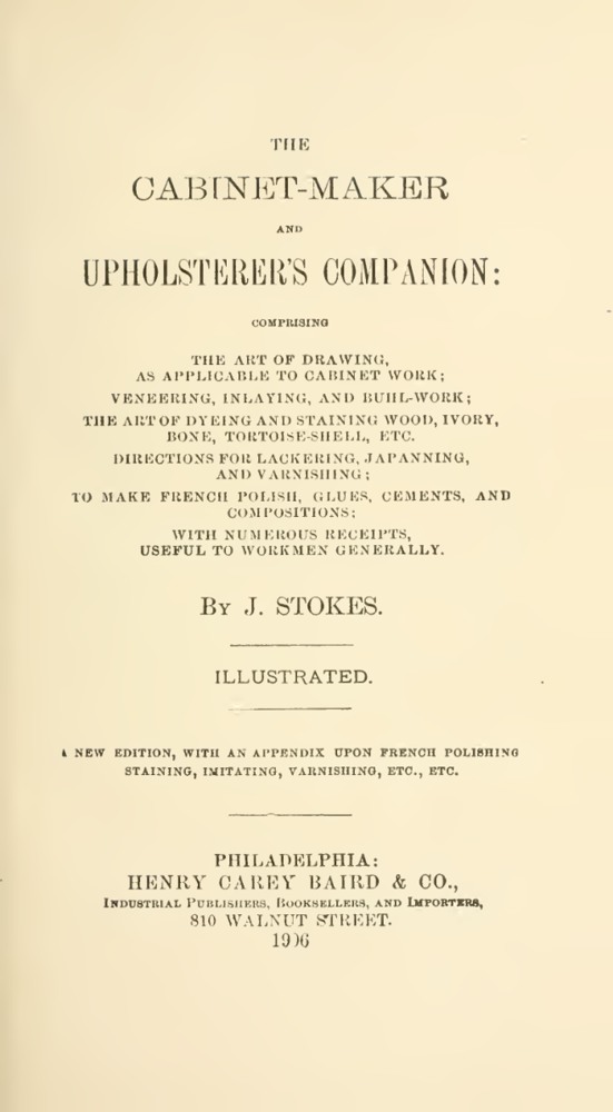 The Cabinet-Maker and Upholsterer's Companion book cover