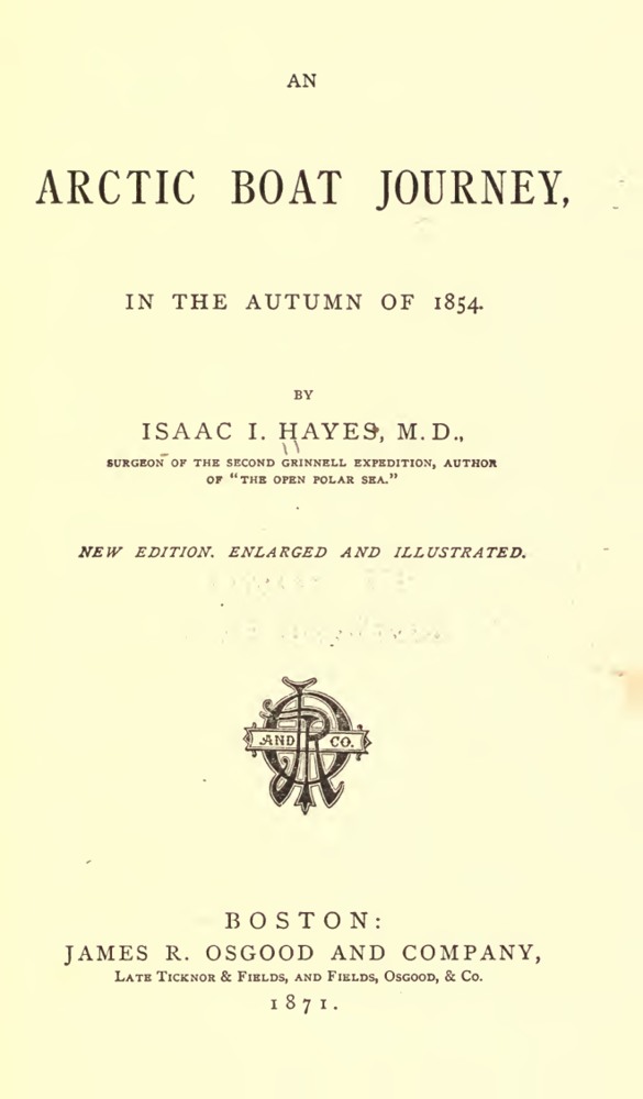 An Arctic Boat Journey in the Autumn of 1854 book cover