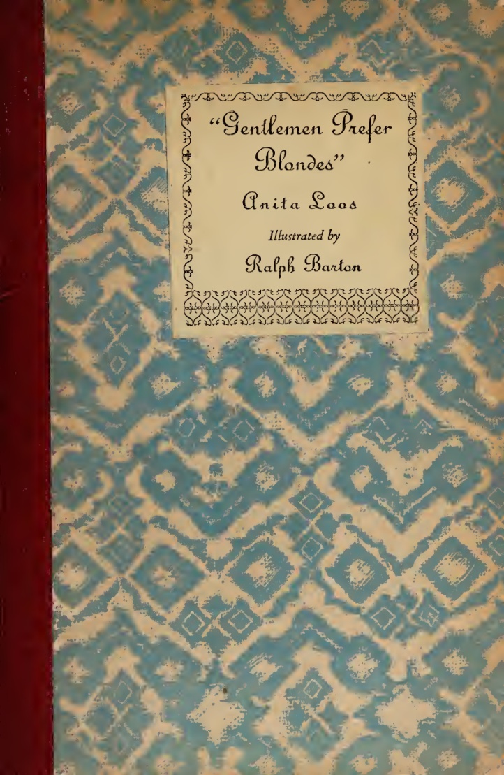 Gentlemen Prefer Blondes book cover