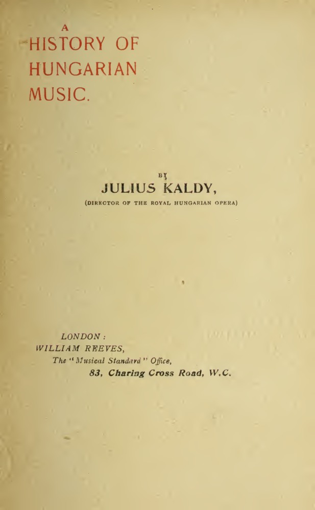 A History of Hungarian Music book cover