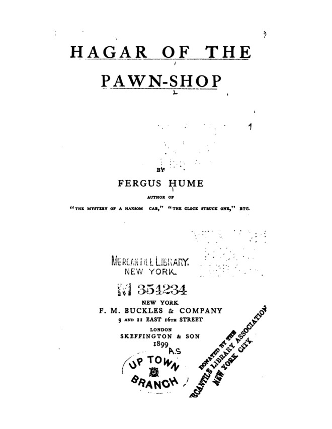 Hagar of the pawn-shop book cover