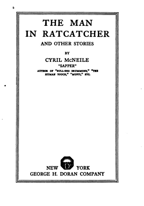 The Man in Ratcatcher, and Other Stories book cover