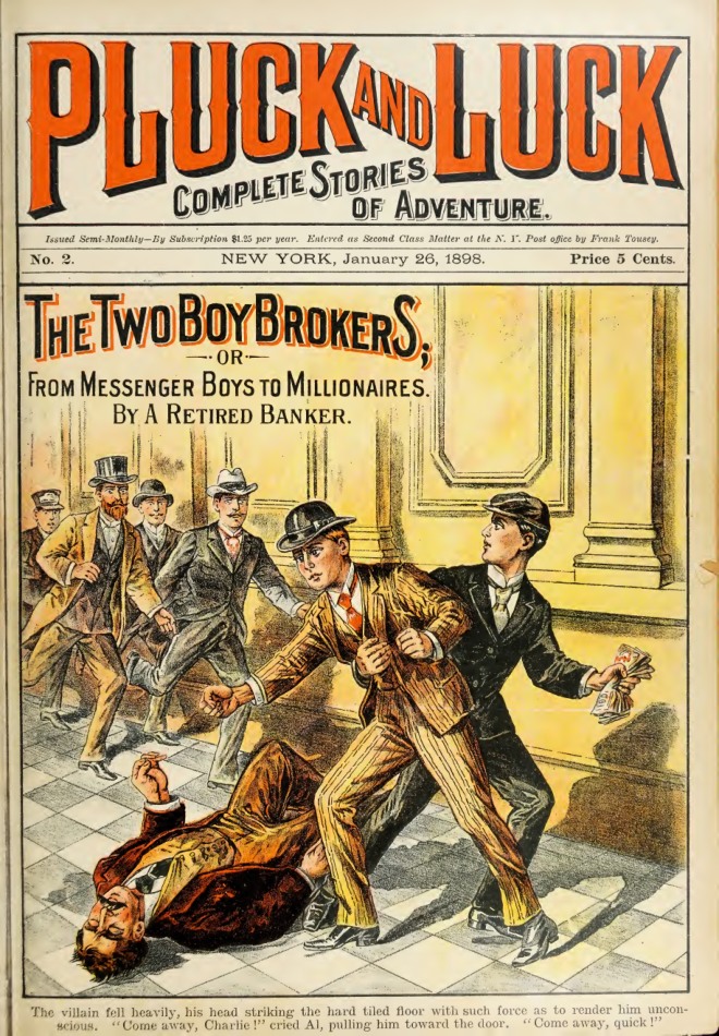 The Two Boy Brokers; or, From Messenger Boys to Millionaires book cover