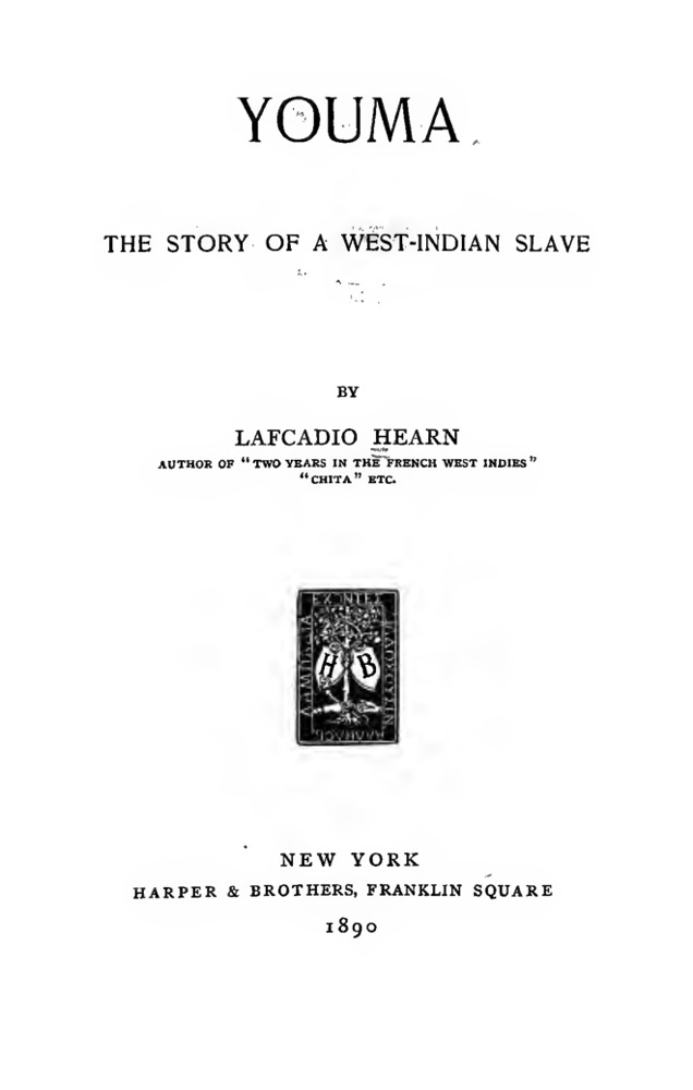 Youma: the story of a West-Indian slave book cover
