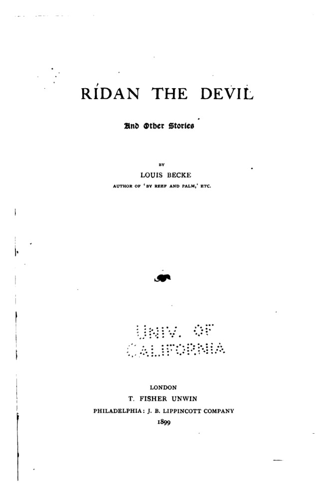 Rídan the Devil and Other Stories book cover