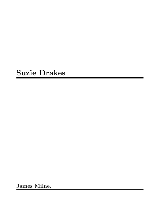 Suzie Drakes book cover