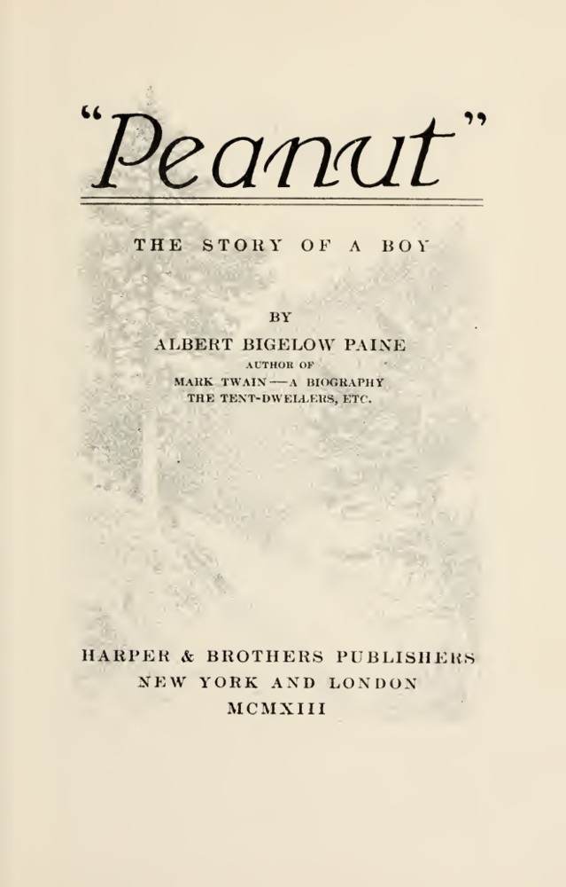 Peanut: The Story of a Boy book cover