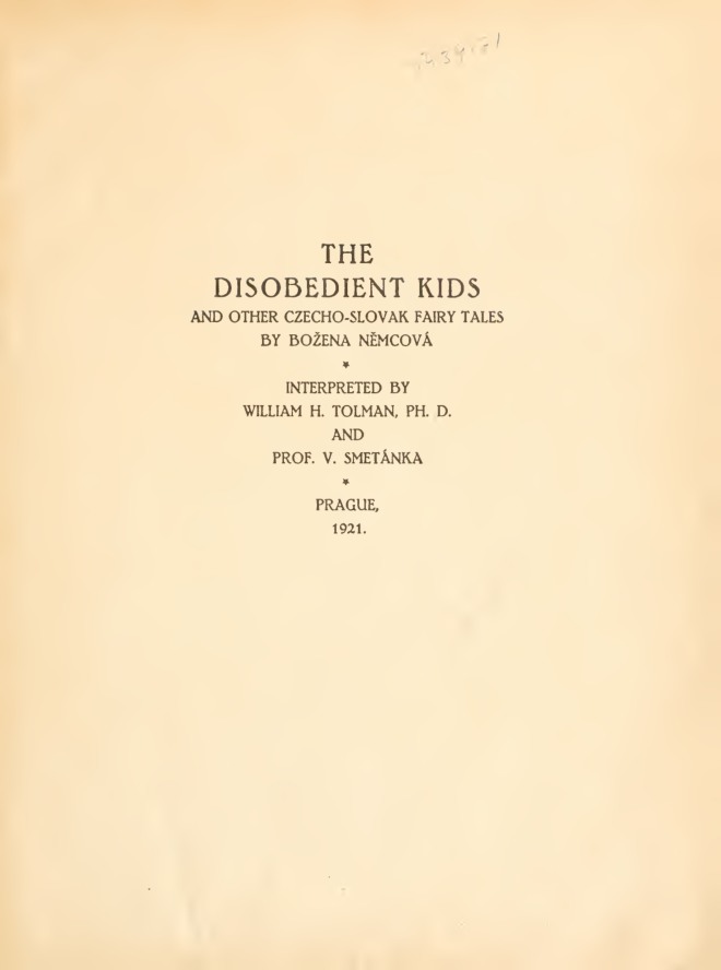 The Disobedient Kids and Other Czecho-Slovak Fairy Tales book cover