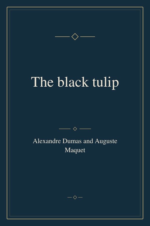 The black tulip book cover