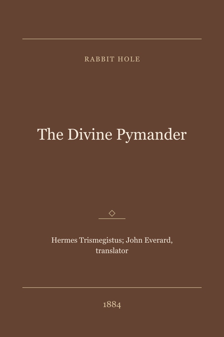 The Divine Pymander book cover
