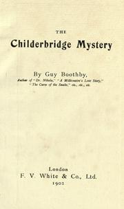 The Childerbridge Mystery book cover