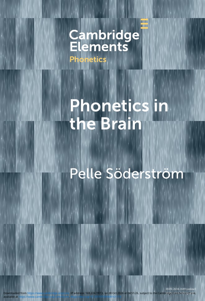 Phonetics in the Brain book cover