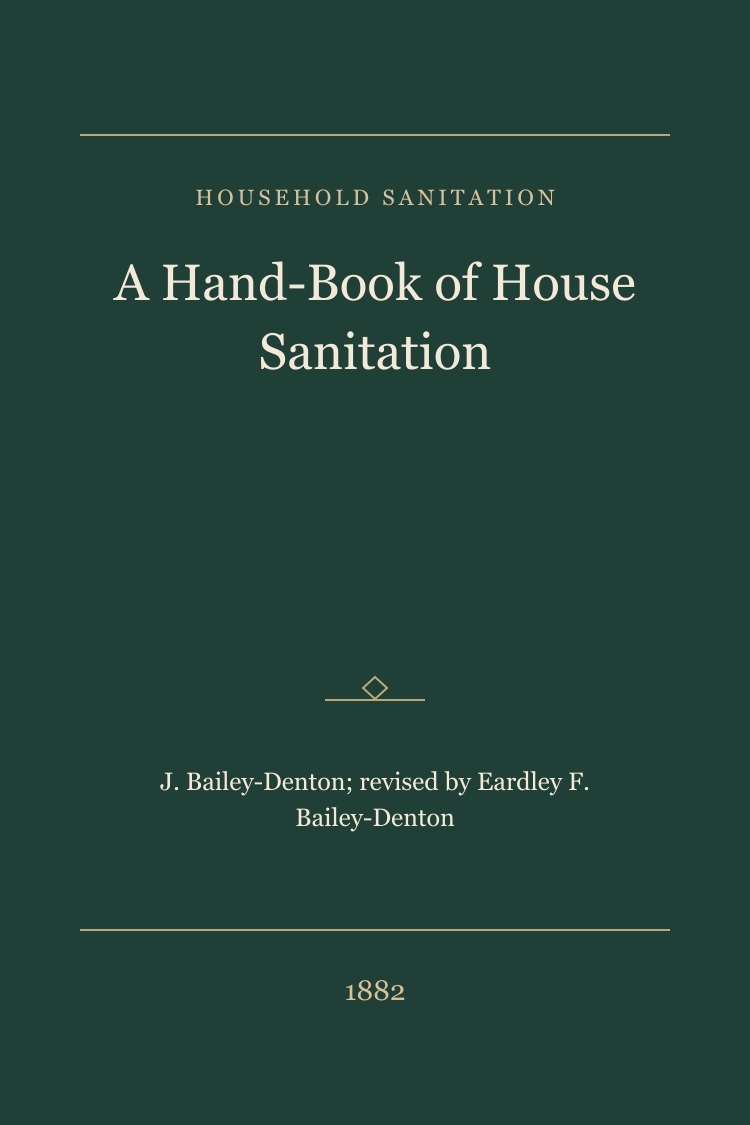 A Hand-Book of House Sanitation book cover