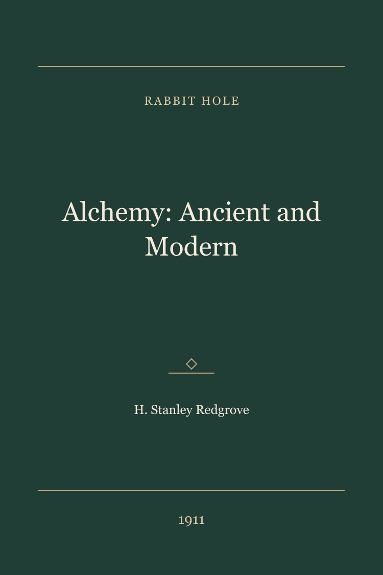 Alchemy: Ancient and Modern book cover