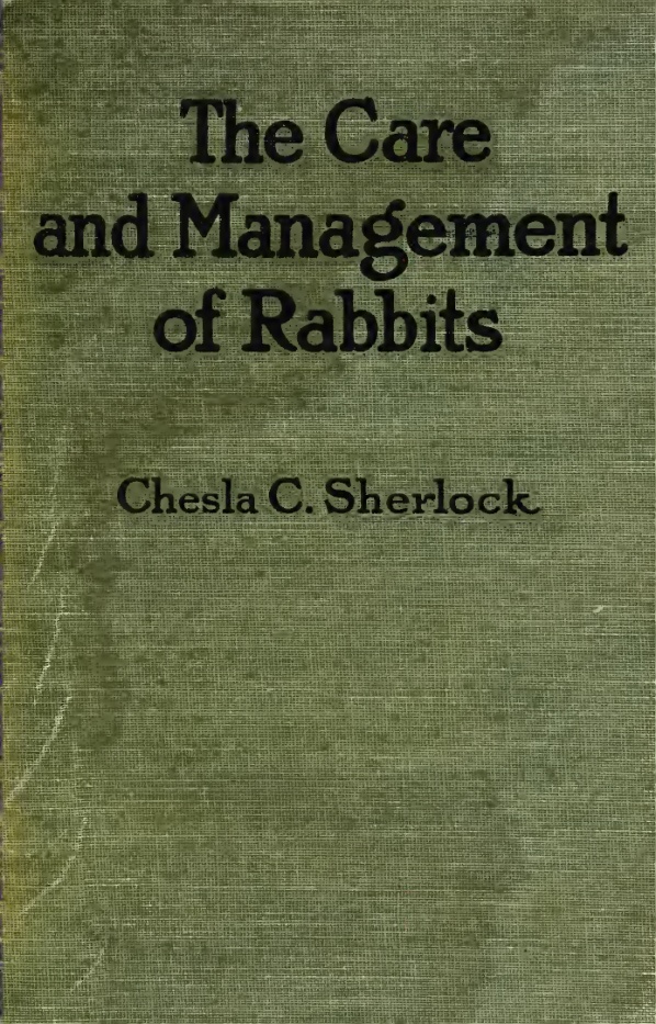 Care and Management of Rabbits book cover