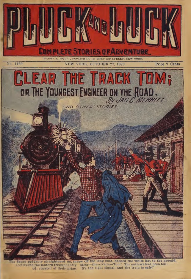 Clear the Track Tom; or, The Youngest Engineer on the Road book cover