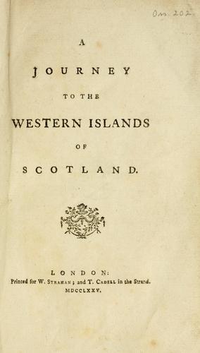A Journey to the Western Islands of Scotland book cover