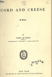 Cord and Creese book cover
