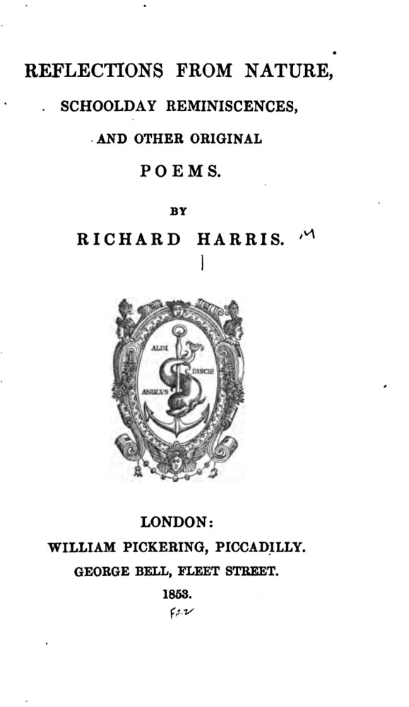 Reflections from Nature, Schoolday Reminiscences, and Other Original Poems book cover