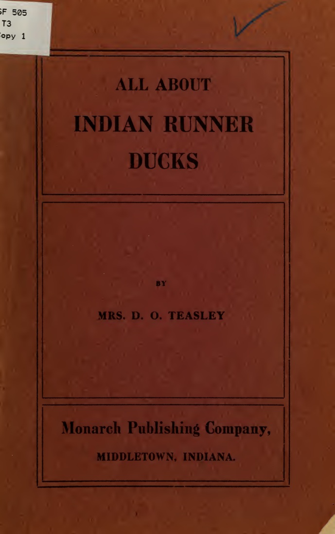 All About Indian Runner Ducks book cover