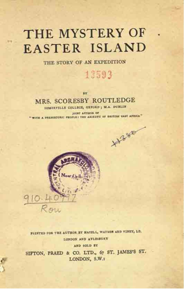 The Mystery of Easter Island book cover