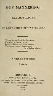 Guy Mannering book cover