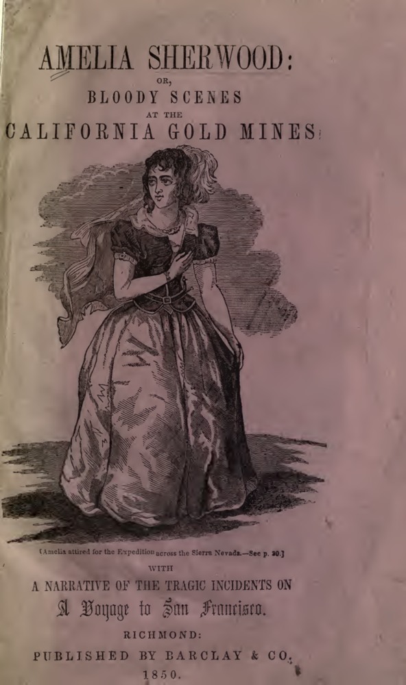 Amelia Sherwood; or, Bloody Scenes at the California Gold Mines book cover