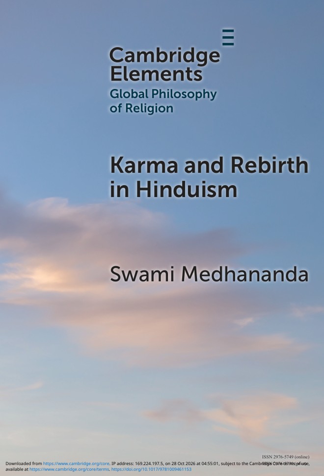 Karma and Rebirth in Hinduism book cover