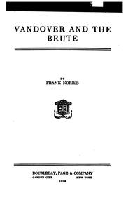 Vandover and the Brute book cover