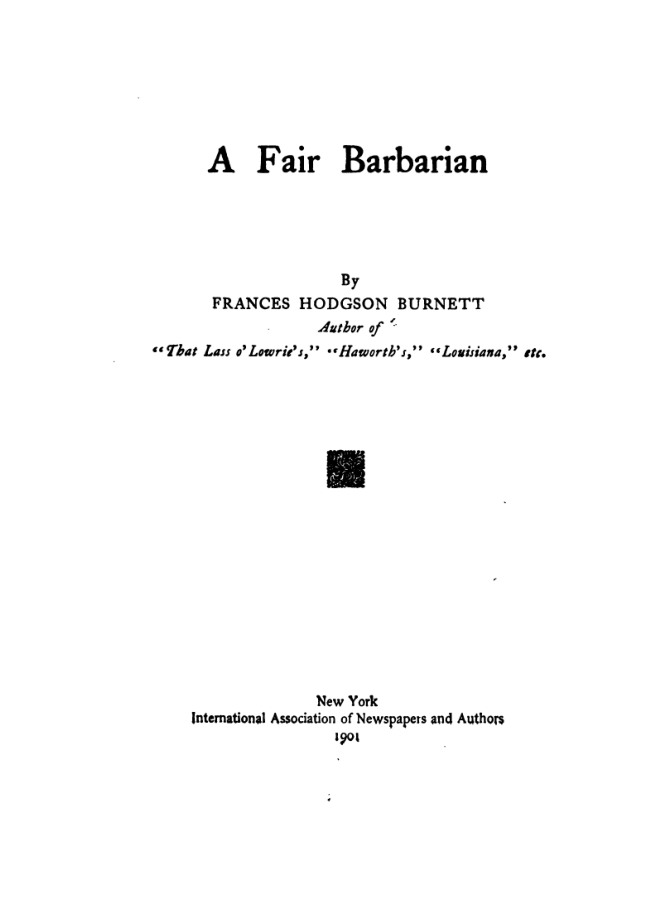 A fair barbarian book cover