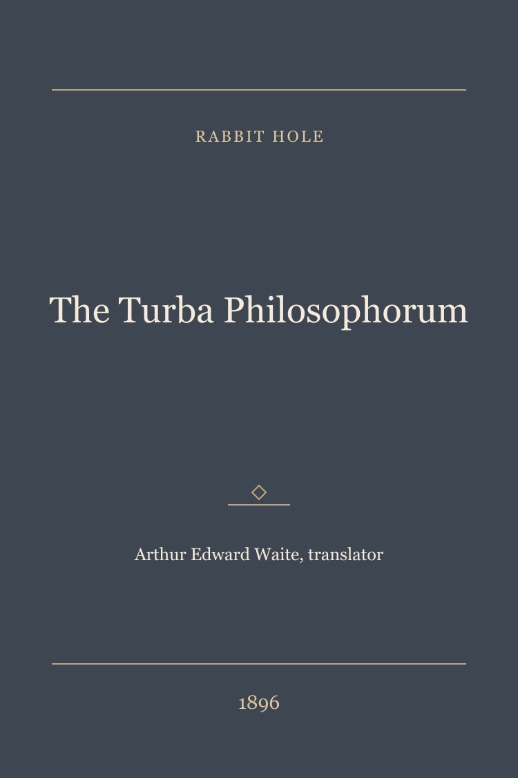 The Turba Philosophorum book cover