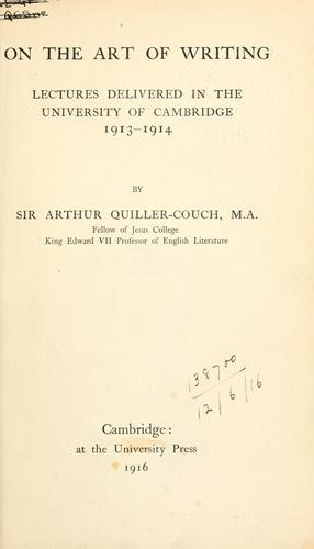 On the Art of Writing book cover