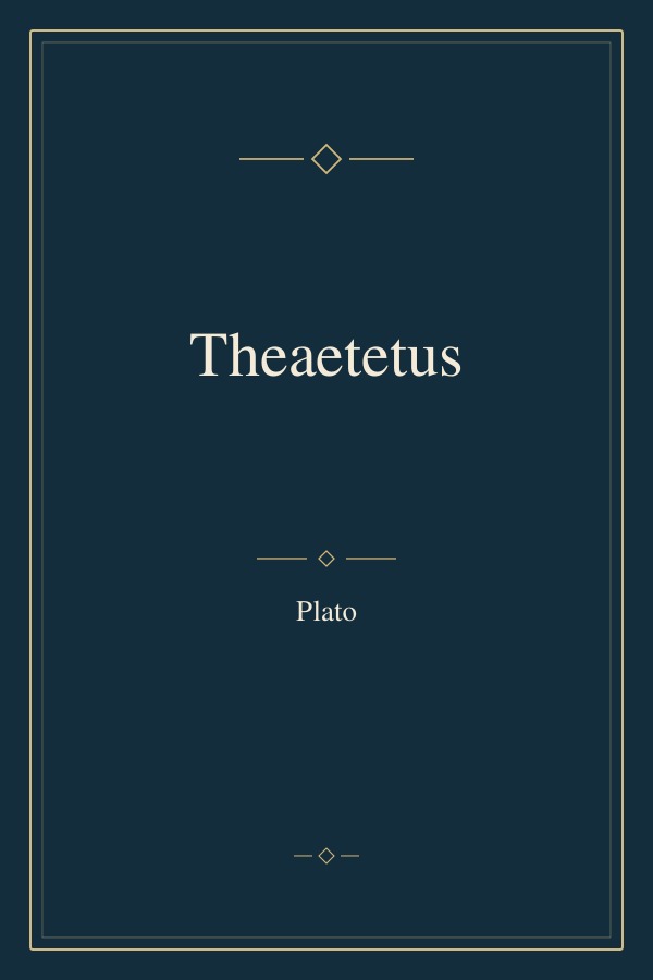 Theaetetus book cover