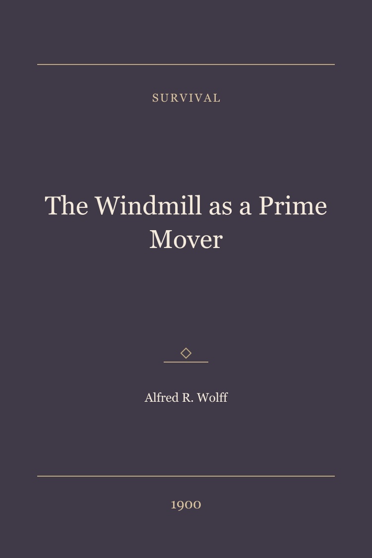 The Windmill as a Prime Mover book cover