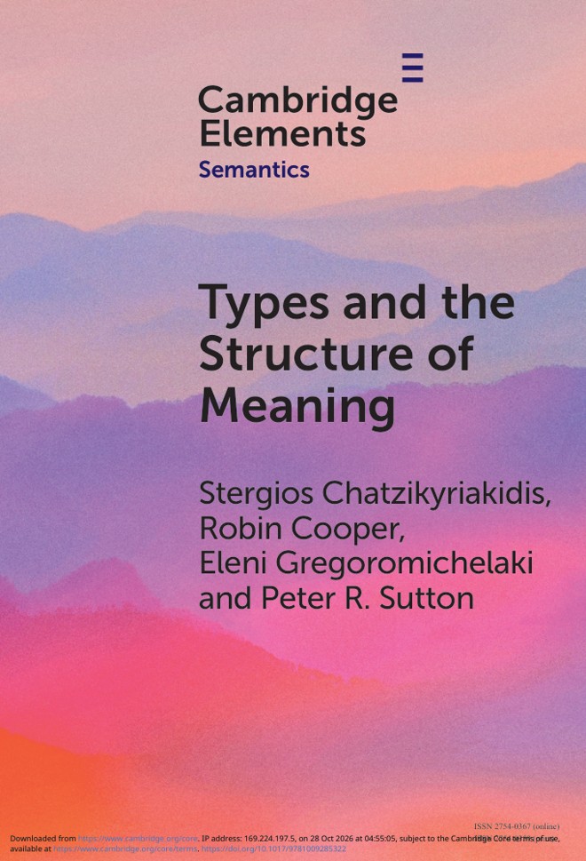 Types and the Structure of Meaning book cover