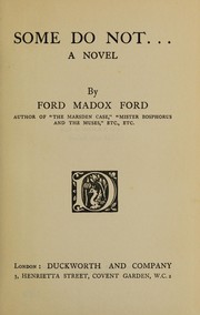 Some do not...: A novel book cover
