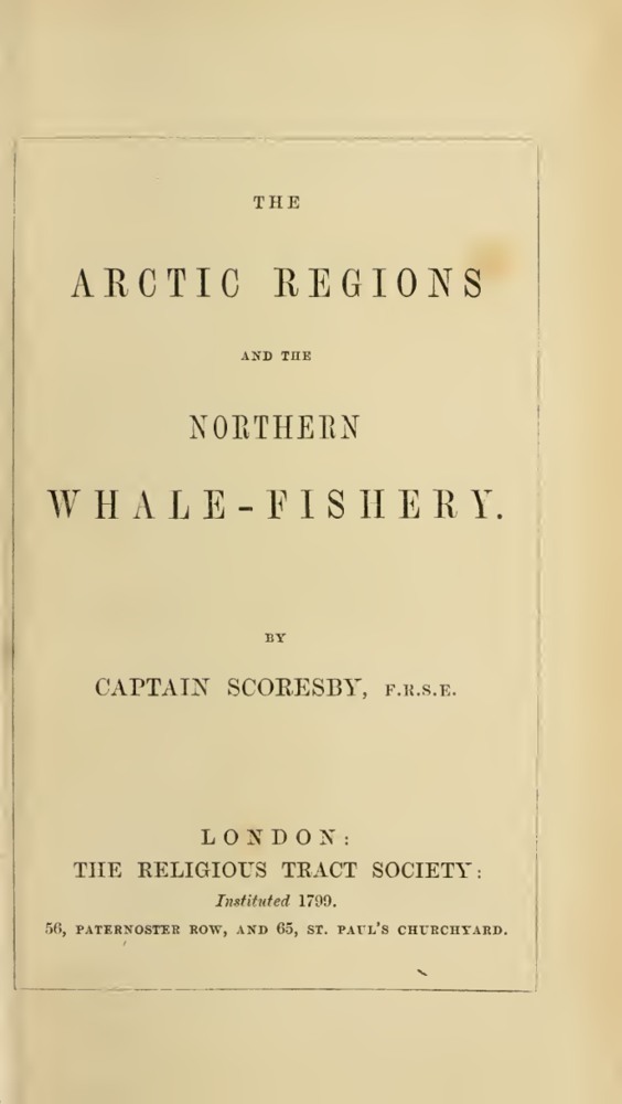 The Arctic Regions and the Northern Whale-Fishery book cover
