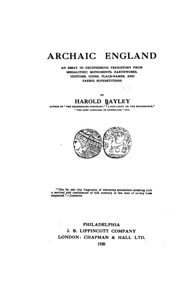 Archaic England book cover
