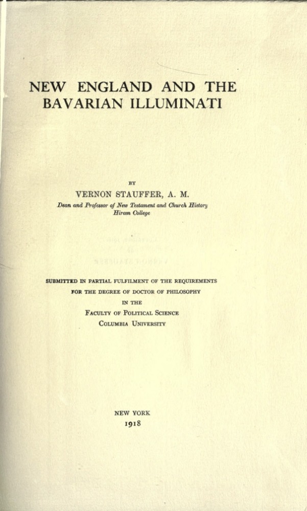 New England and the Bavarian Illuminati book cover