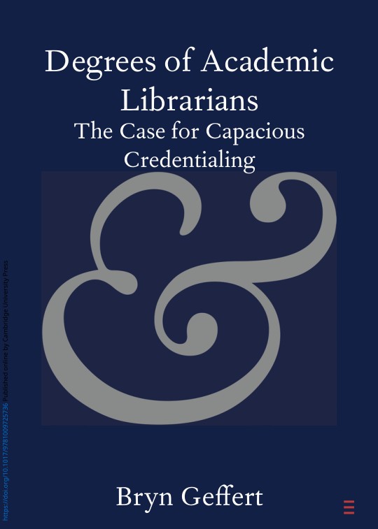 Degrees of Academic Librarians book cover