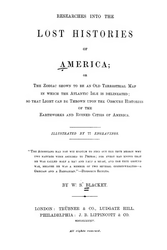Researches into the Lost Histories of America book cover