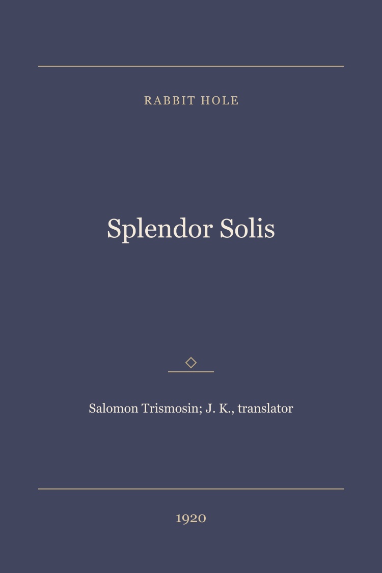 Splendor Solis book cover