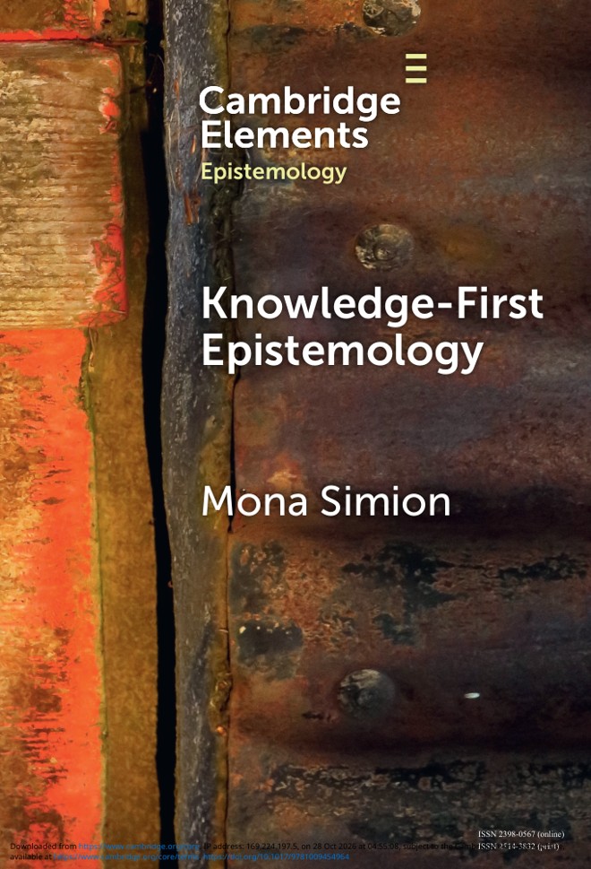 Knowledge-First Epistemology book cover