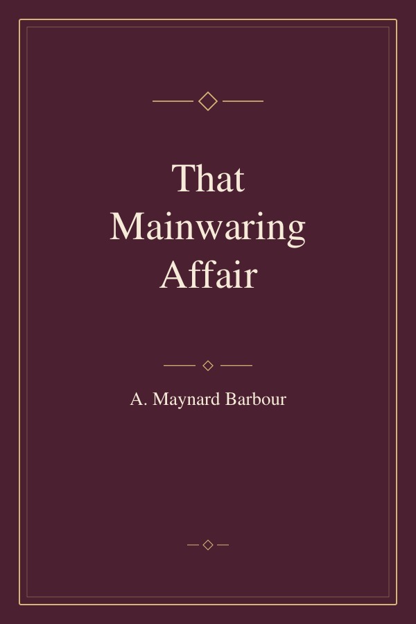 That Mainwaring Affair book cover