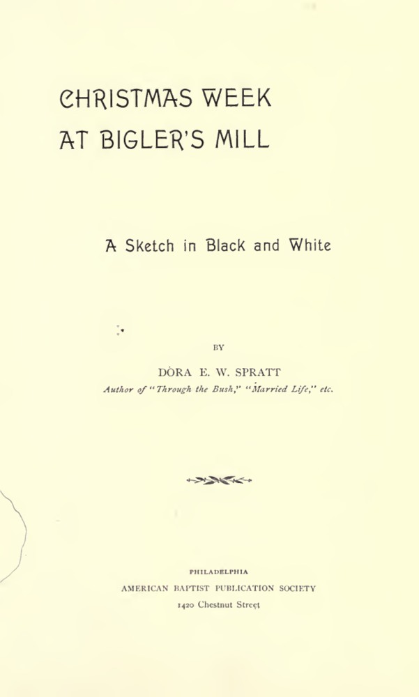 Christmas Week at Bigler’s Mill book cover