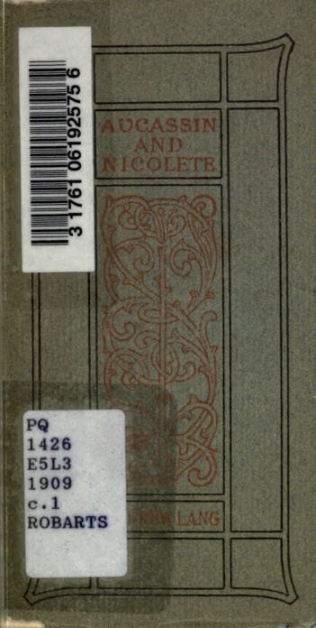 Aucassin and Nicolete book cover
