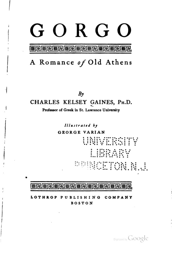 Gorgo: A Romance of Old Athens book cover